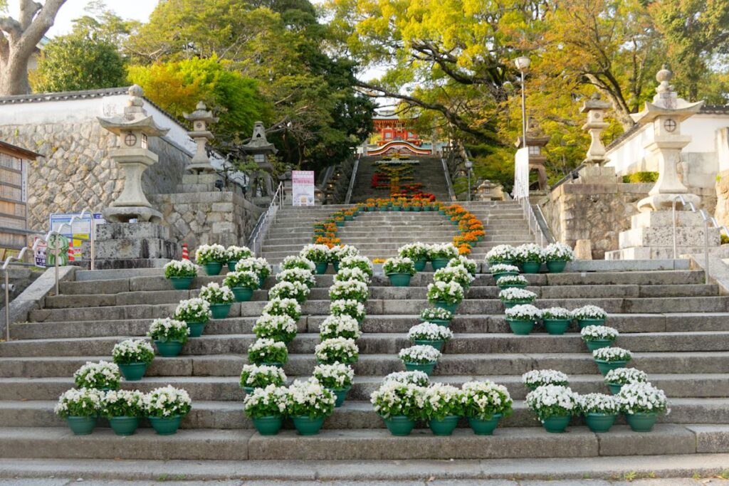 防府天満宮大石段花回廊