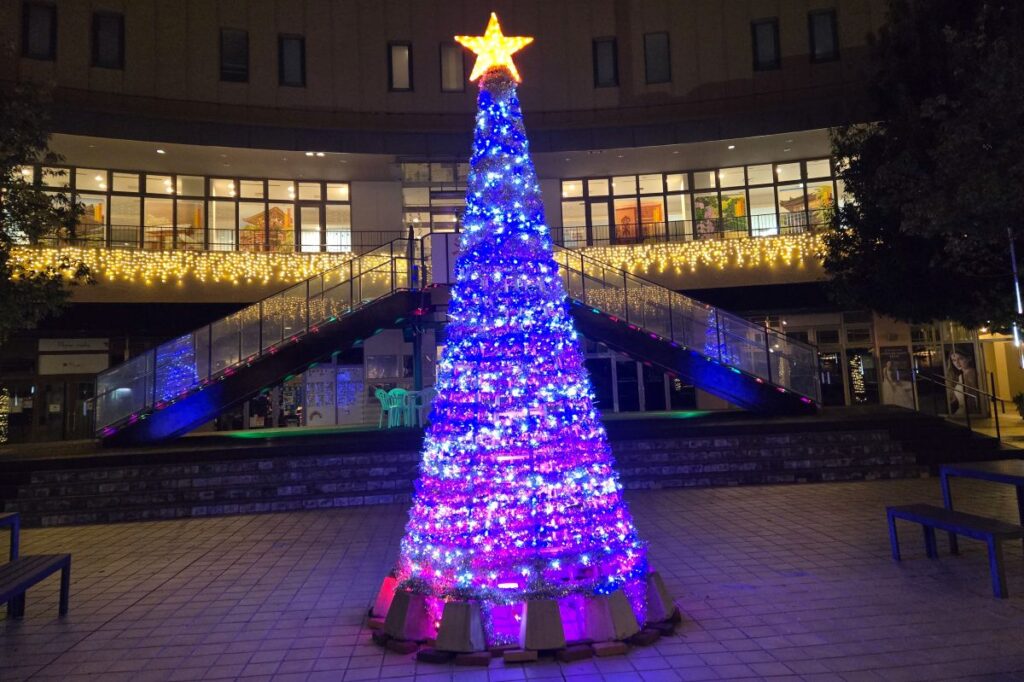 駅周辺のイルミネーション